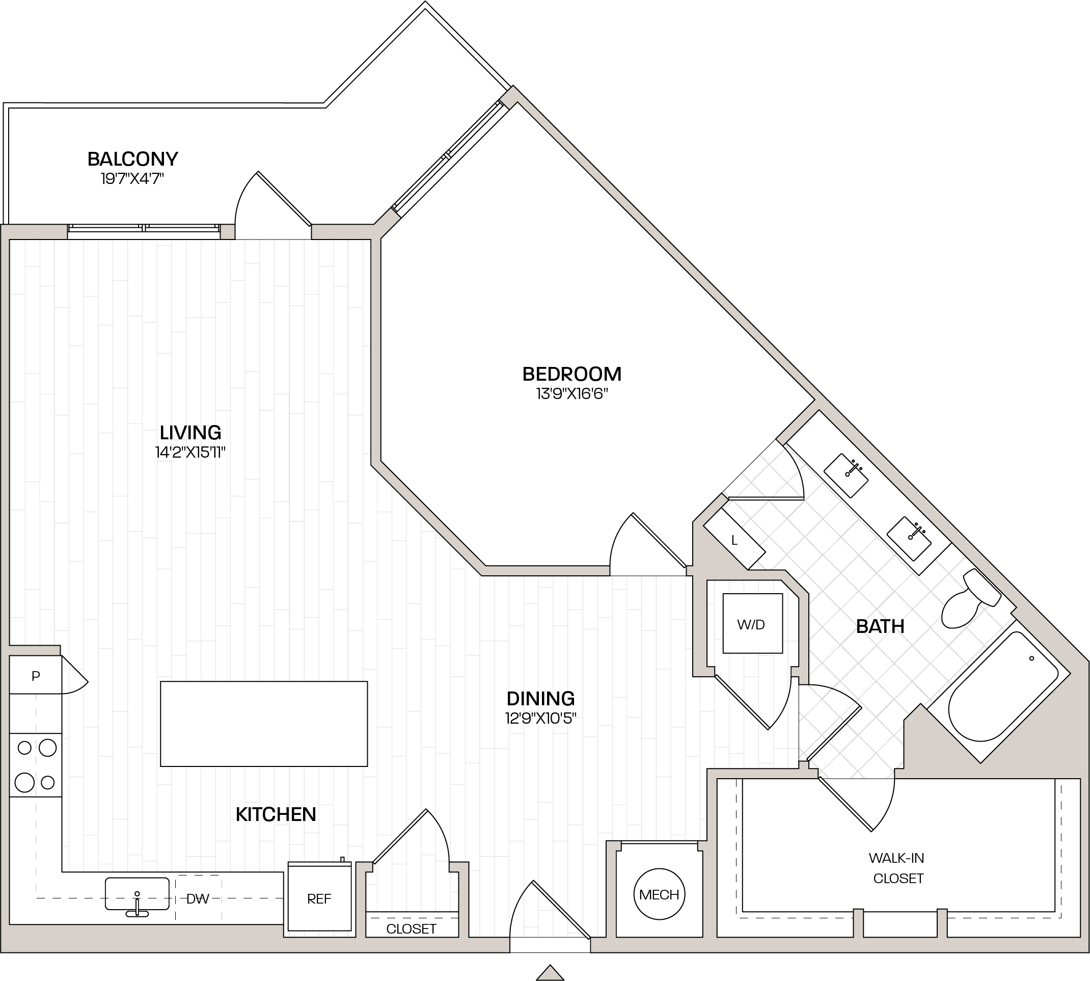 Floor Plan Image of Apartment Apt 1207